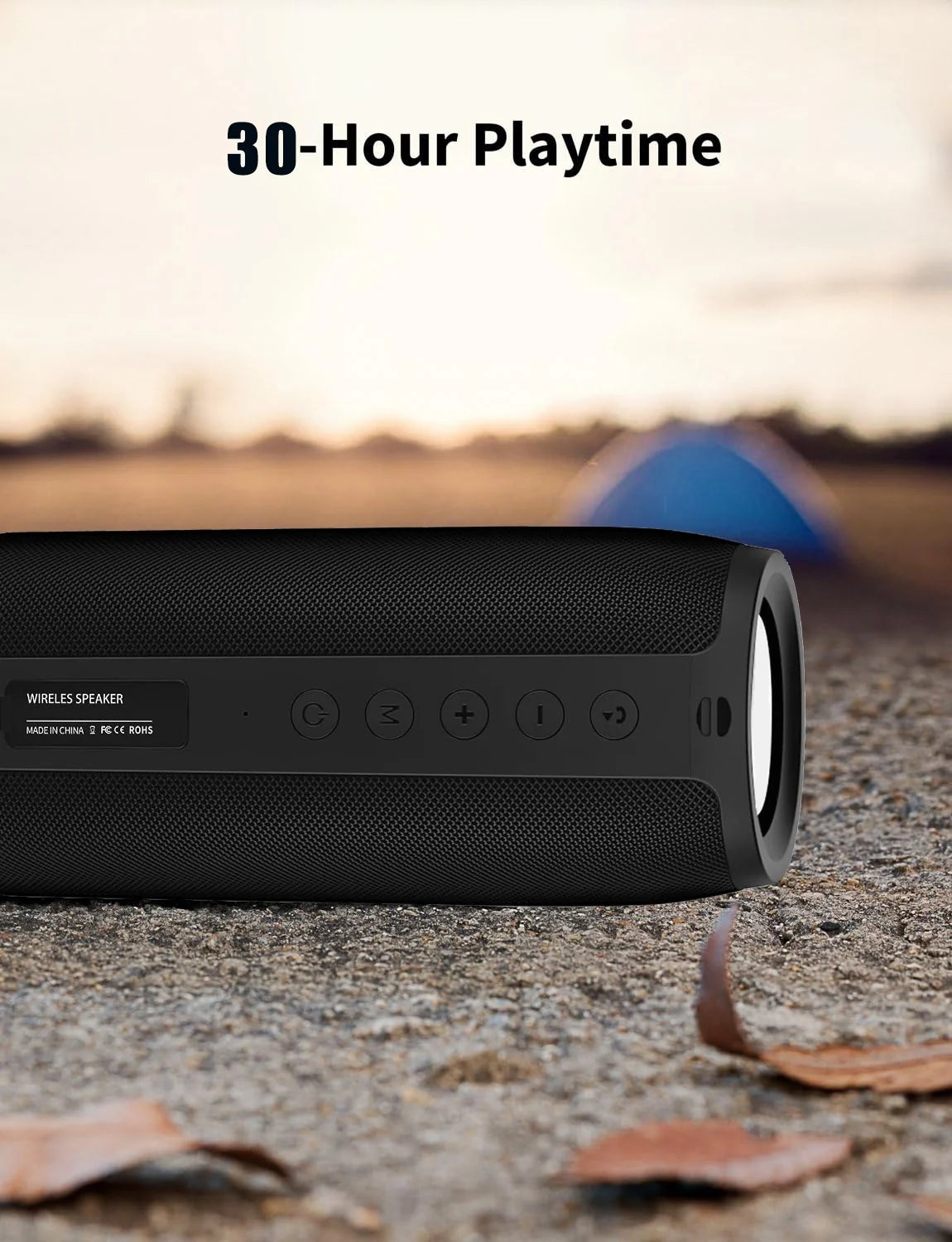 Portable Bluetooth Speaker, Wireless Speaker with Loud Stereo Deep Bass Sound, Outdoor Speakers with Bluetooth 5.0, 30H Playtime, Dual Pairing for Home,Party