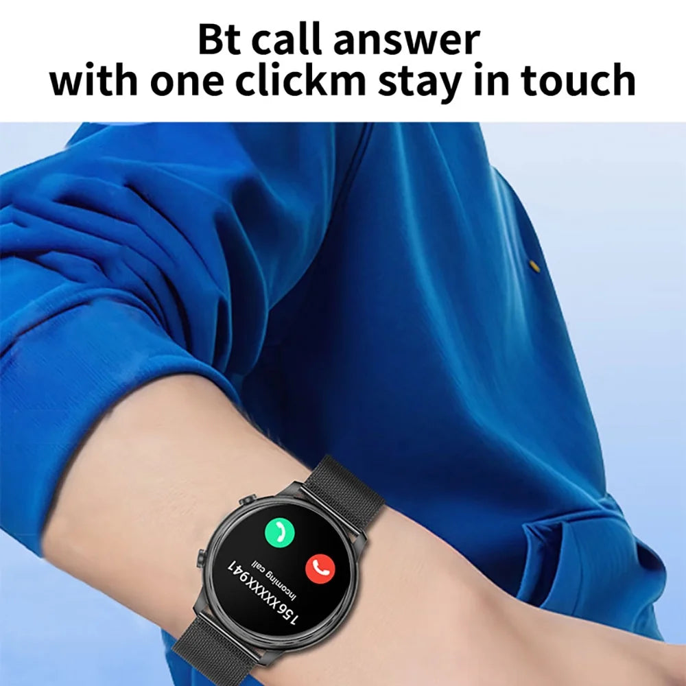 Smart Watch for Android Phone Iphone Compatible IP67 Waterproof Smart Watch Touch Screen Fitness Tracker Fitness Watch Men Women（Black）