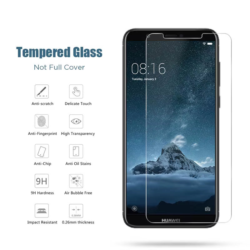 3PCS 2PCS Screen Protector for  P30 P40 P20 Mate 20 Lite Y6 Y7 Tempered Glass on  P Smart Z 2019 2021 Nova 5T Glass
