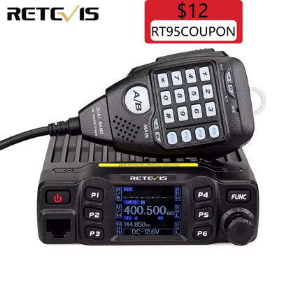 RT95 Car Radio with Screen Ham Car Mobile Radio Station Autoradio Two-Way Radio 25W VHF UHF CHIRP Anytone Base Station