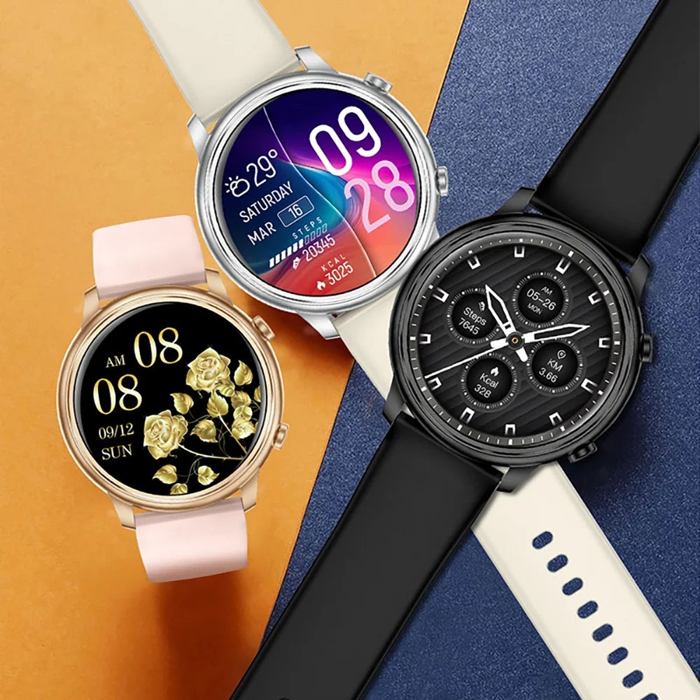 Smart Watch for Android Phone Iphone Compatible IP67 Waterproof Smart Watch Touch Screen Fitness Tracker Fitness Watch Men Women（Black）