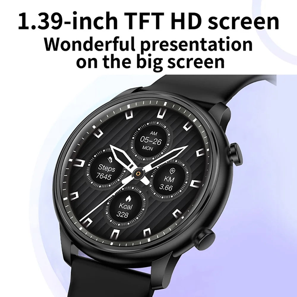 Smart Watch for Android Phone Iphone Compatible IP67 Waterproof Smart Watch Touch Screen Fitness Tracker Fitness Watch Men Women（Black）
