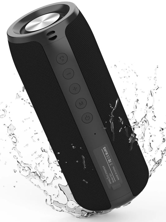 Portable Bluetooth Speaker, Wireless Speaker with Loud Stereo Deep Bass Sound, Outdoor Speakers with Bluetooth 5.0, 30H Playtime, Dual Pairing for Home,Party